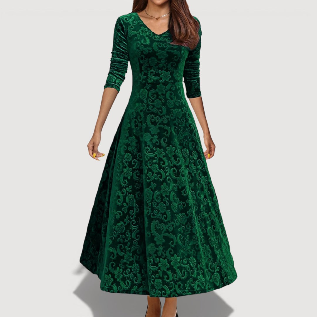 JILLIAN – ELEGANT VELVET DRESS