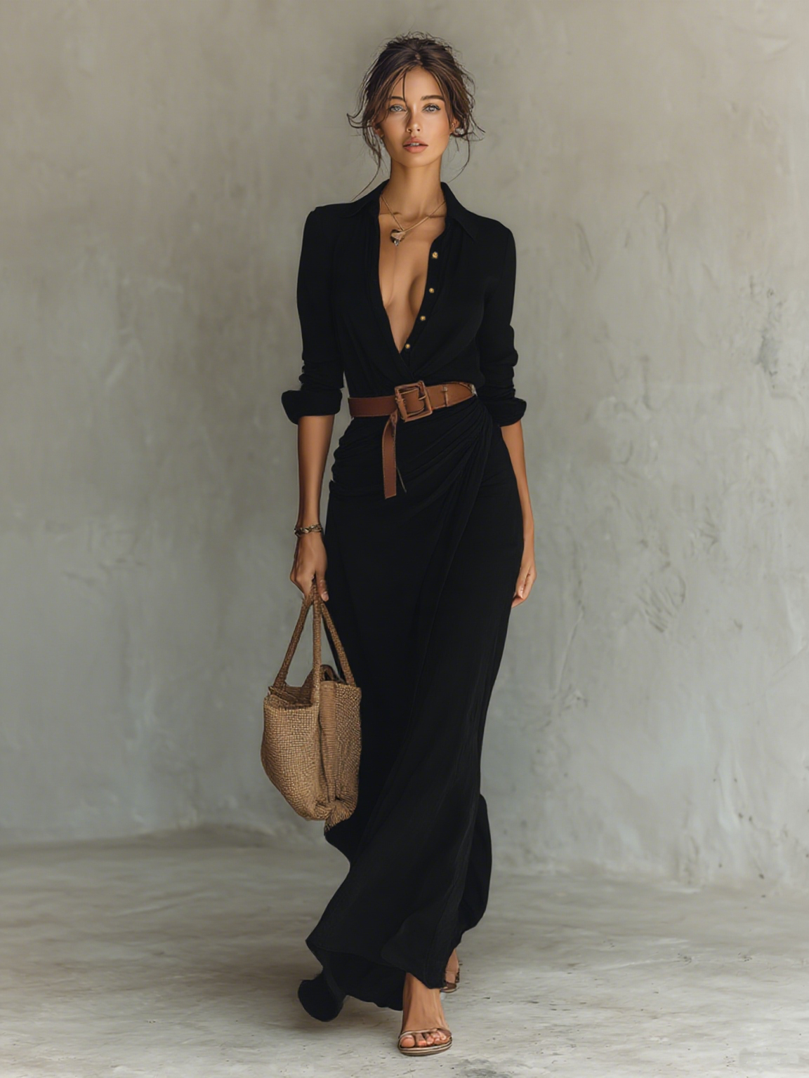 Karen Bartels | Elegant Drape Maxi Dress