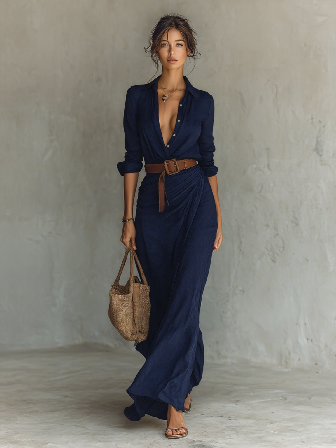 Karen Bartels | Elegant Drape Maxi Dress