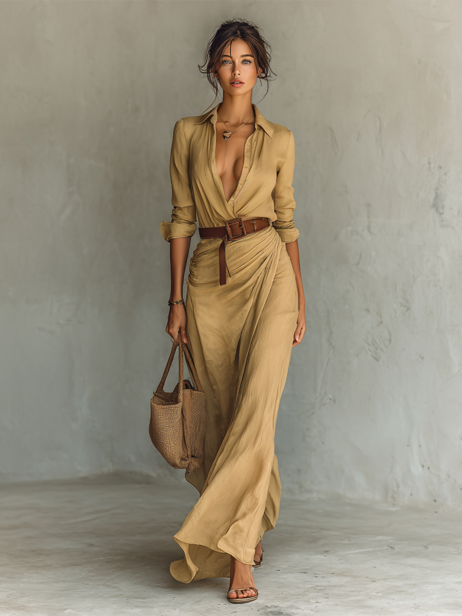 Karen Bartels | Elegant Drape Maxi Dress